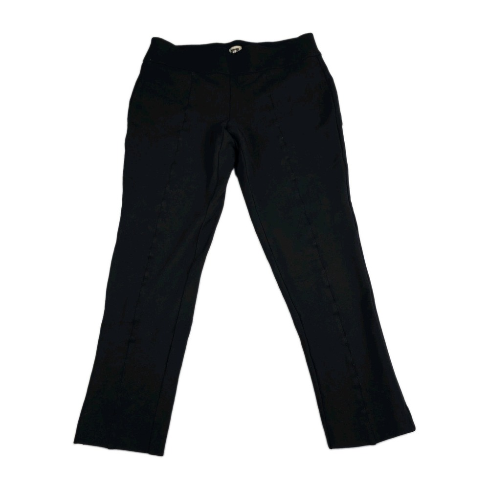 Anne Klein Pants Womens Size Medium Navy Blue Ponte Knit Pull-On Dress Pants
